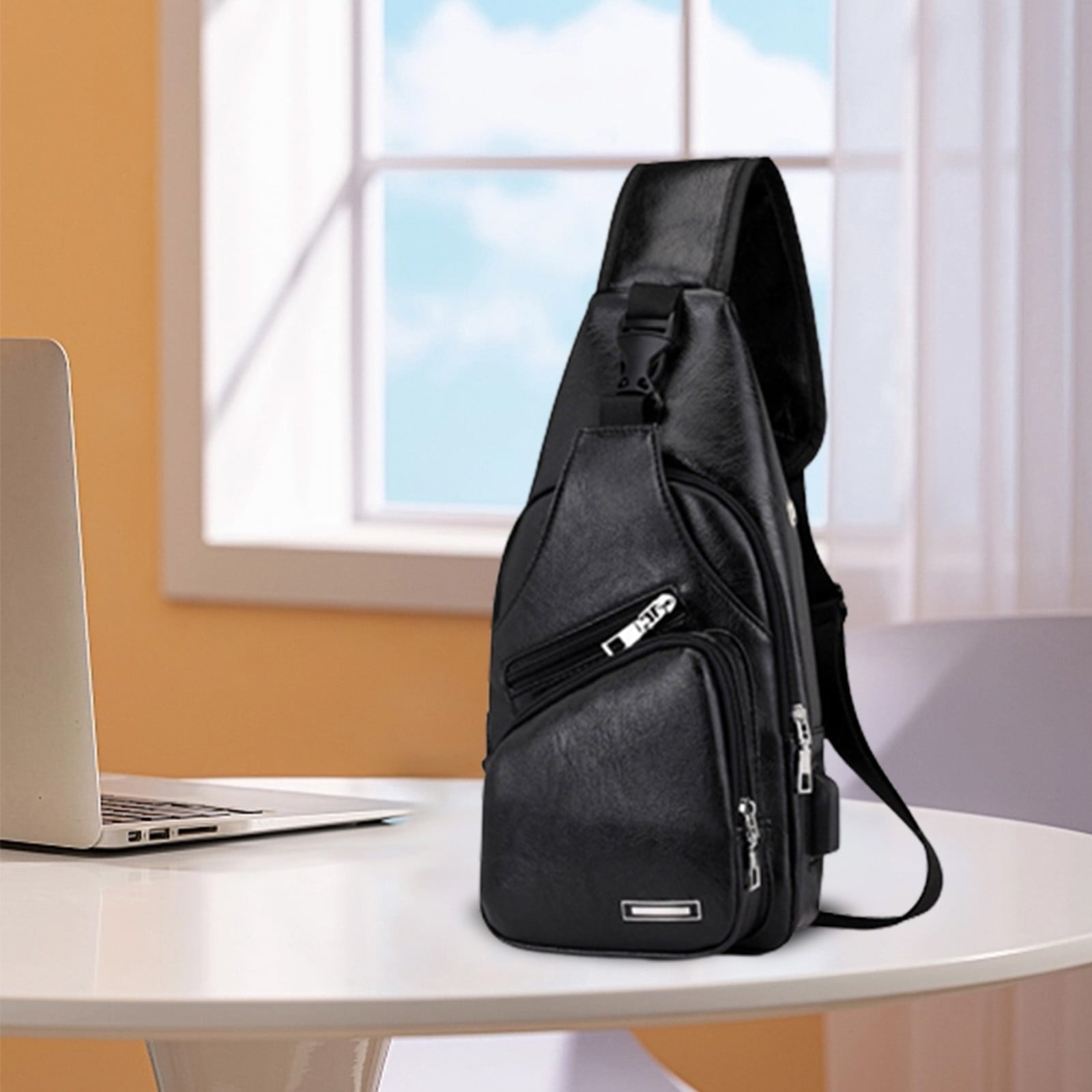 Sling Bag for Women, Crossbody Sling Backpack Small Sling Bag Multipurpose Crossbody Shoulder Bag Travel Hiking Backpack, Sling Bag for Men #3-Black — image 4