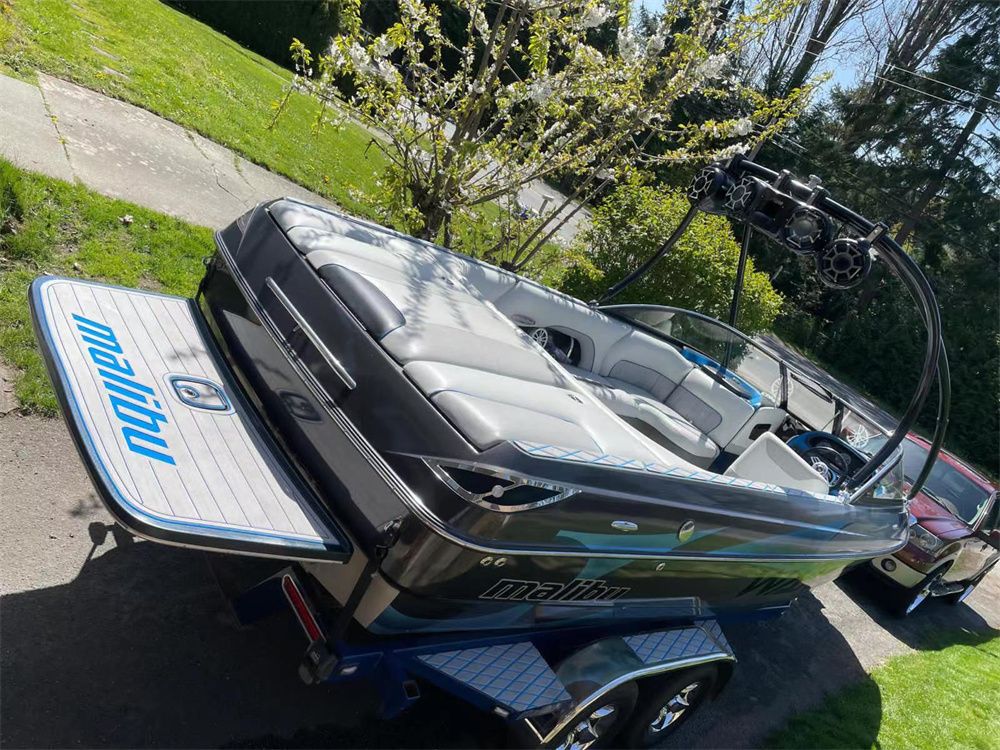 2005 Malibu 23 LSV Swim Platform Step Pad Boat EVA Foam Faux Teak Deck Floor Mat SeaDek MarineMat Gatorstep Style Self Adhesive — image 2