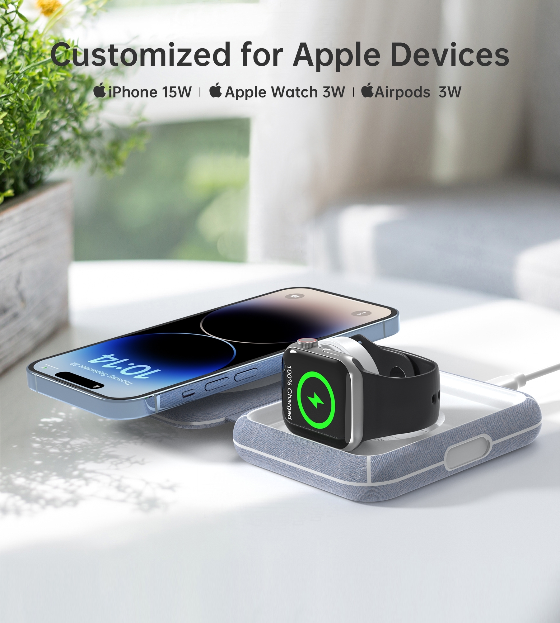 CHOETECH T323 2-in-1 Magsafe&MFI Wireless Charger — image 5