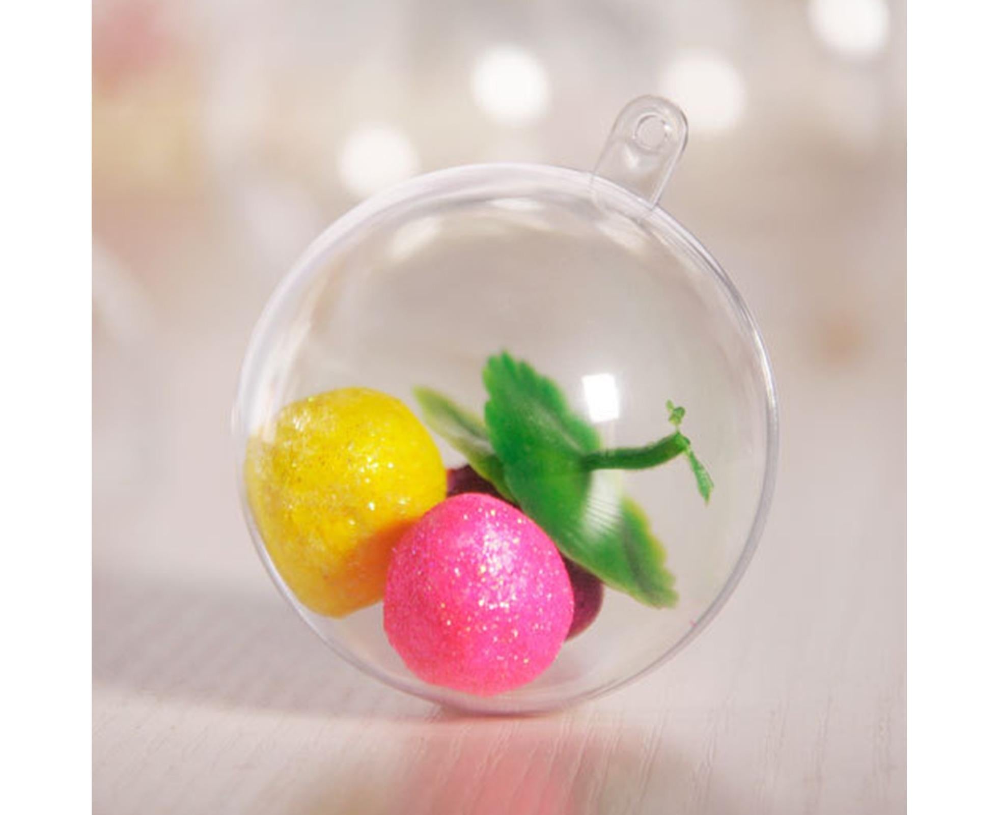 5Pcs Xmas Ball Transparent Fillable Shatterproof-9cm โ image 4