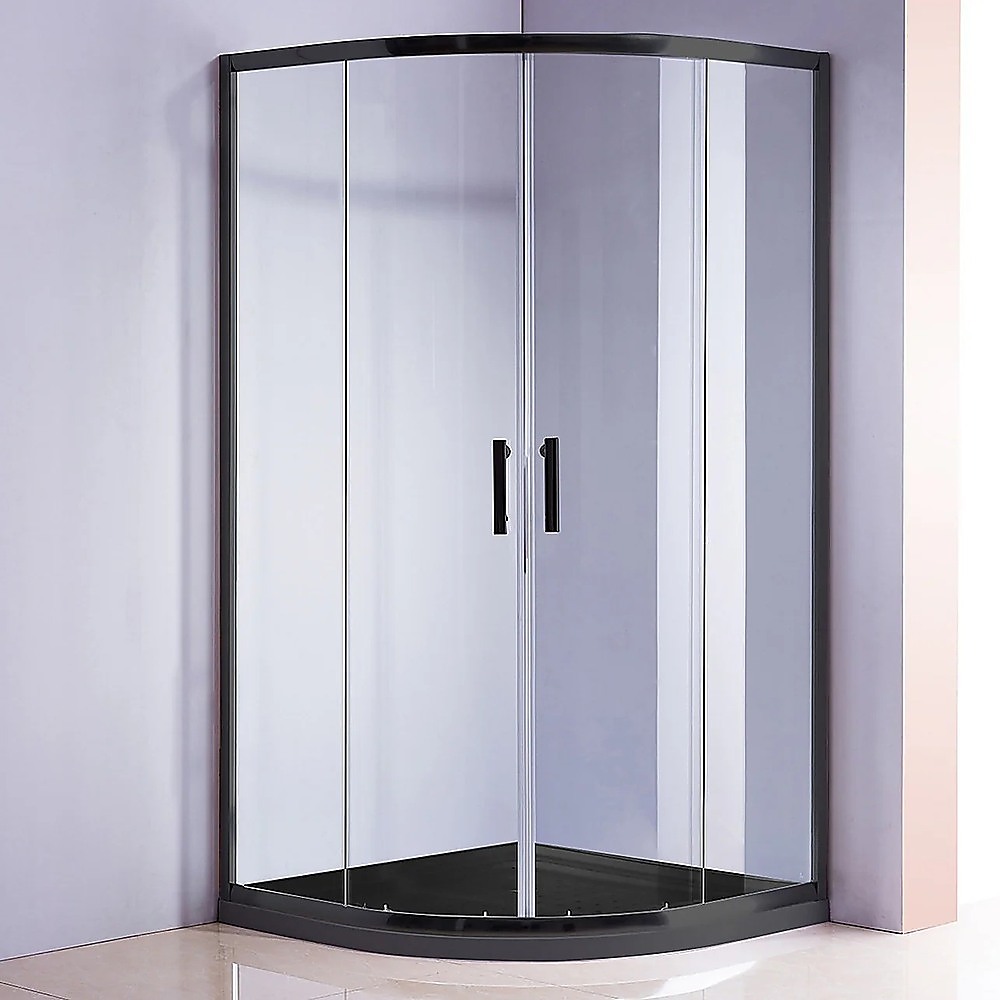 90x90cm Rounded Curved Shower Base in Black โ image 3