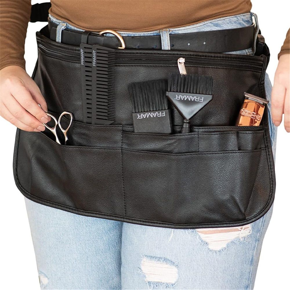Hairstylist Waist Belt with Shears Pouch, Professional Hair Stylist & Makeup Brush Belt Salons Cosmetology Groomers Hairdresser Barber Waist Bag(Storage bag — image 2