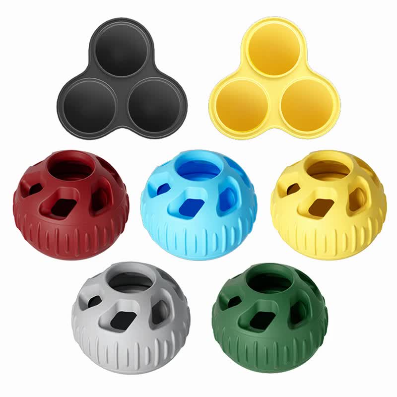 Red Ball and Black Mold Pet Treat Dispensing Ball and Molding Set - Silicone Dog Chew Toy for Teeth Cleaning and Boredom Relief โ image 3