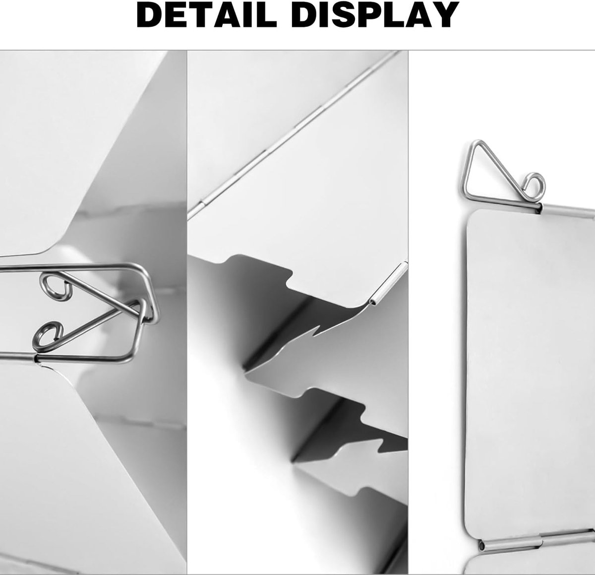 Windbreak for Camping Stove - Pack of 10 - Foldable Aluminum Windbreak - Foldable Windbreak for Gas Stove, Plate, Grill, Picnic, Camping Equipment - Aluminum โ image 2