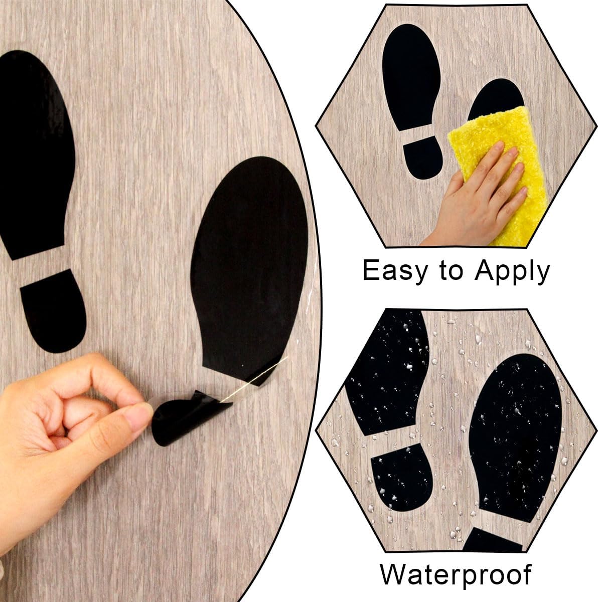 24Pcs Spy Agent of Truth Footprint Floor Decals Stickers Classroom Line Up Floor Decals Black Footprint Stickers โ image 3