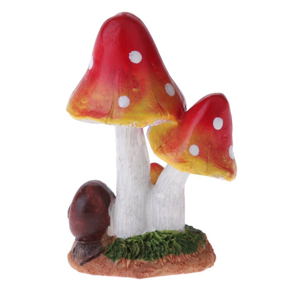 Resin Mushroom with Animal Ornament Fairy Garden Mushroom Garden Pots Decoration Pottery Ornament for DIY Dollhouse Potting — image 5