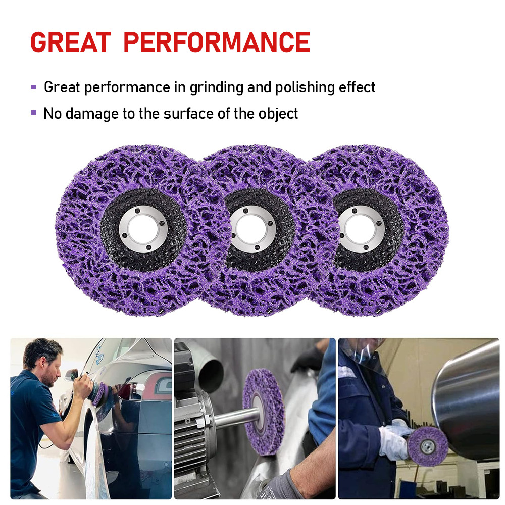 10 x 125mm x 22mm POLY STRIP DISC WHEEL PAINT RUST REMOVAL CLEAN GRINDER โ image 3