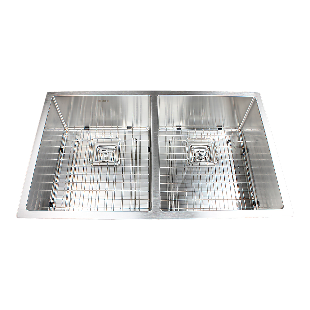 Handmade 1.5mm Stainless Steel Undermount / Topmount Kitchen Sink with Square Waste 835x505mm โ image 5