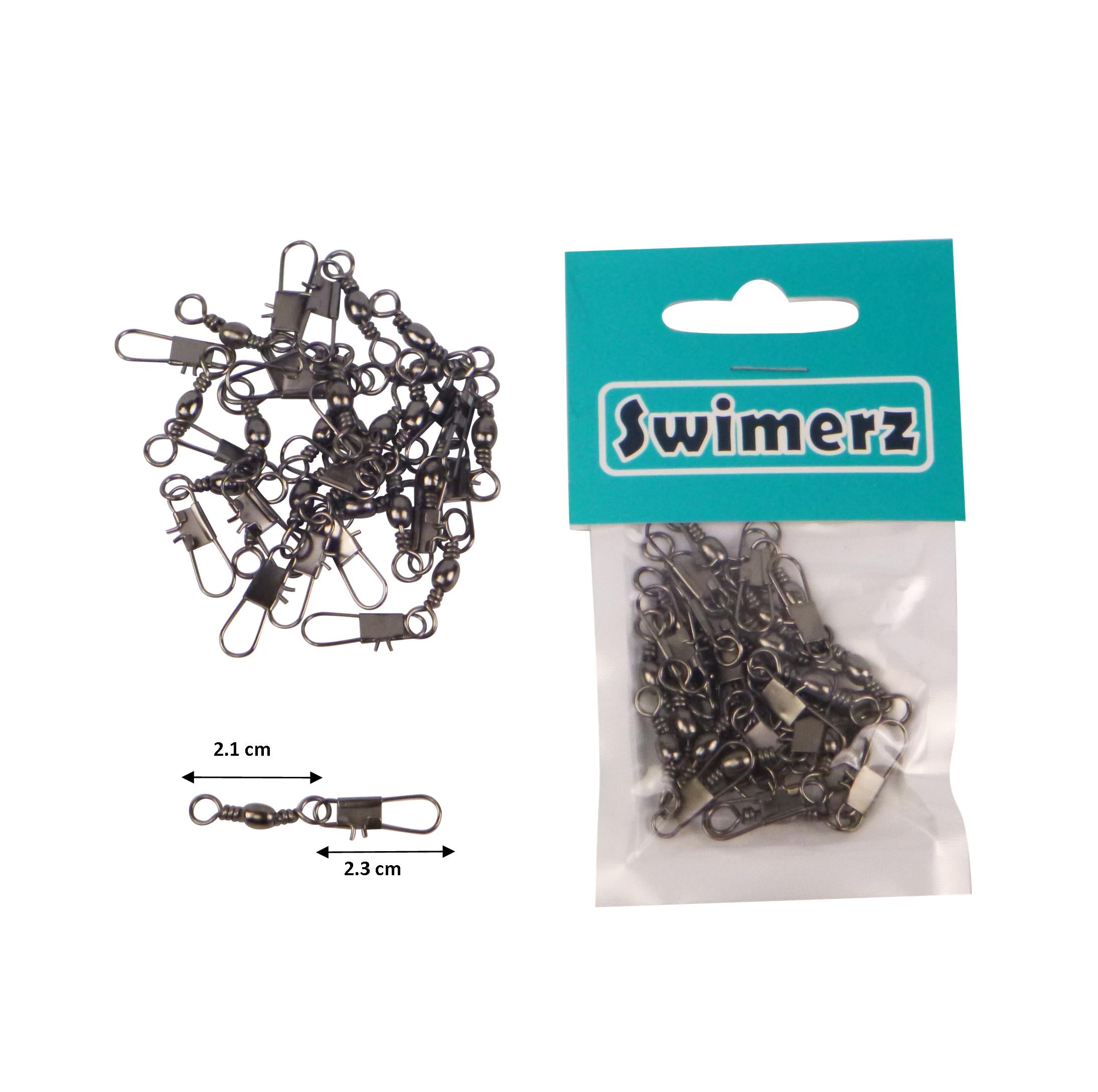 Swimerz Barrel Swivel w Interlock Snap, Size 6, 20 pack — image 2