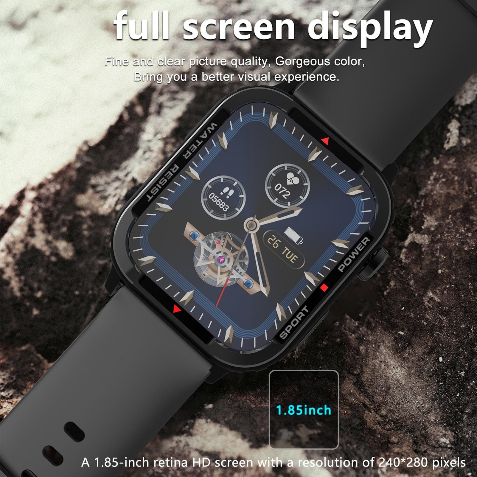 Smart Watch 1.85 inch Square Screen IP67 45*39mm 1pc (Green) โ image 4