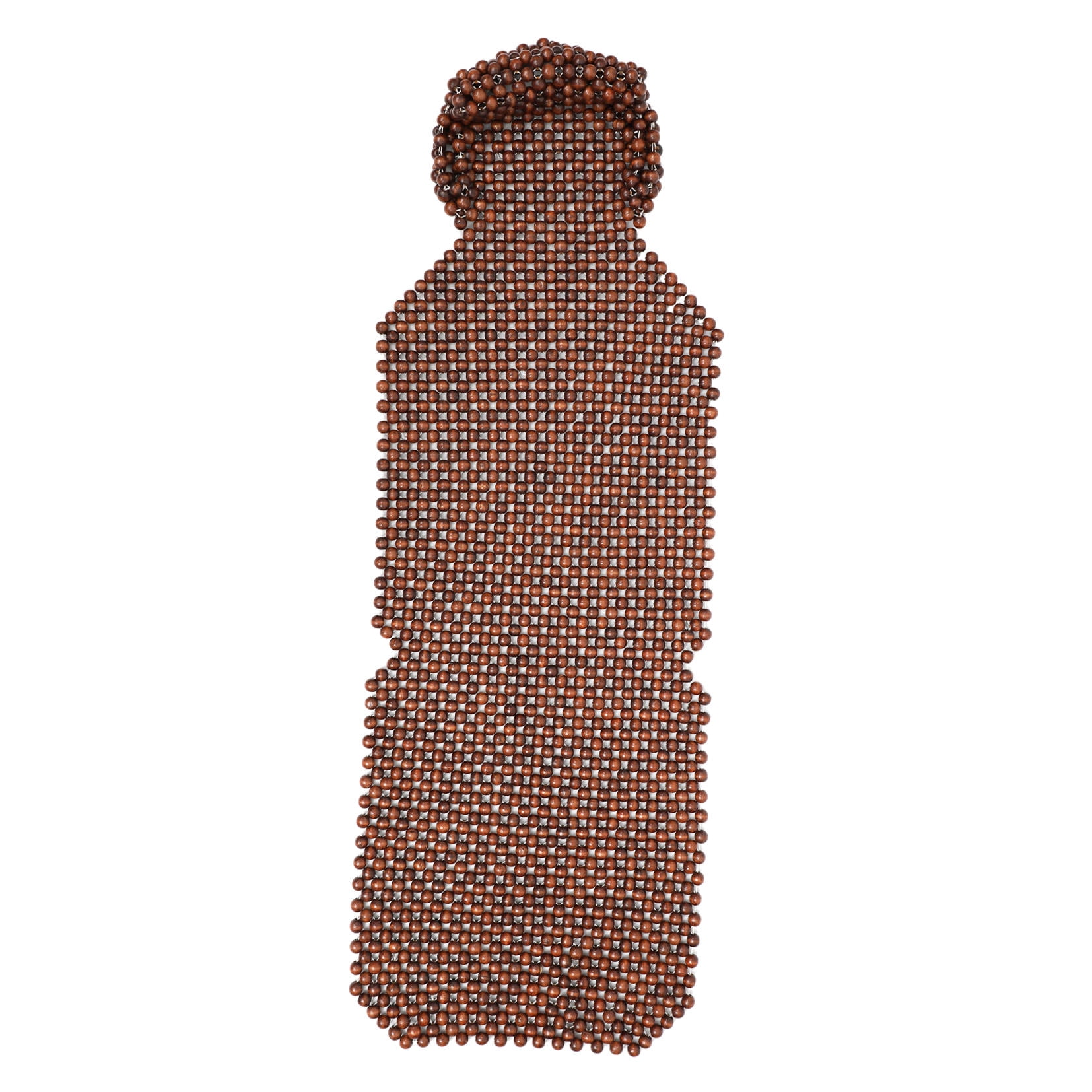 Car Seat Pads Wooden Beads Seat Cushion Breathable Coffee 1 Pc 53.45 × 17.68 × 0.79 inch — image 4