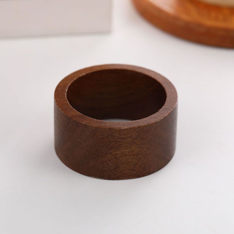Wooden Napkin Ring for Weddings Dinner Parties or Every Day Use Fashionable and versatile tabletop napkin buckle — image 5