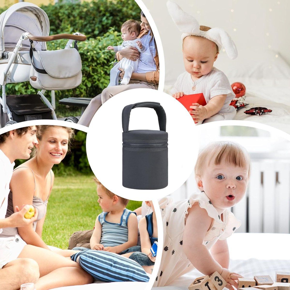 Breast Milk Cooler Bag, Bottle Storage Bag, Compact and Portable, Dustproof and Easy to Clean, Waterproof and Temperature Maintains, Dark Blue — image 3