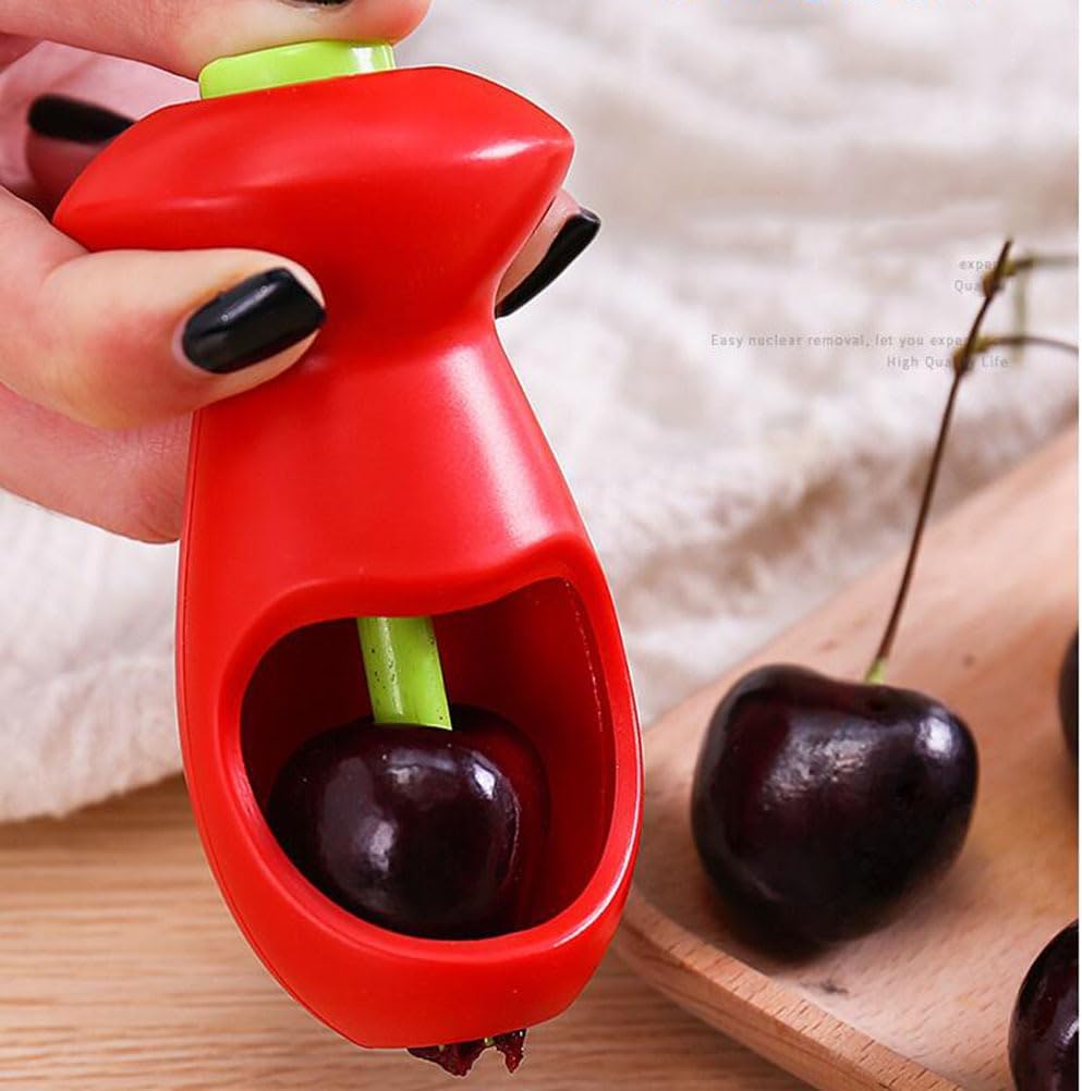 Cherry and Olive Pitter with Splatter Protection for Clean Work - Handy Kitchen Tool — image 3