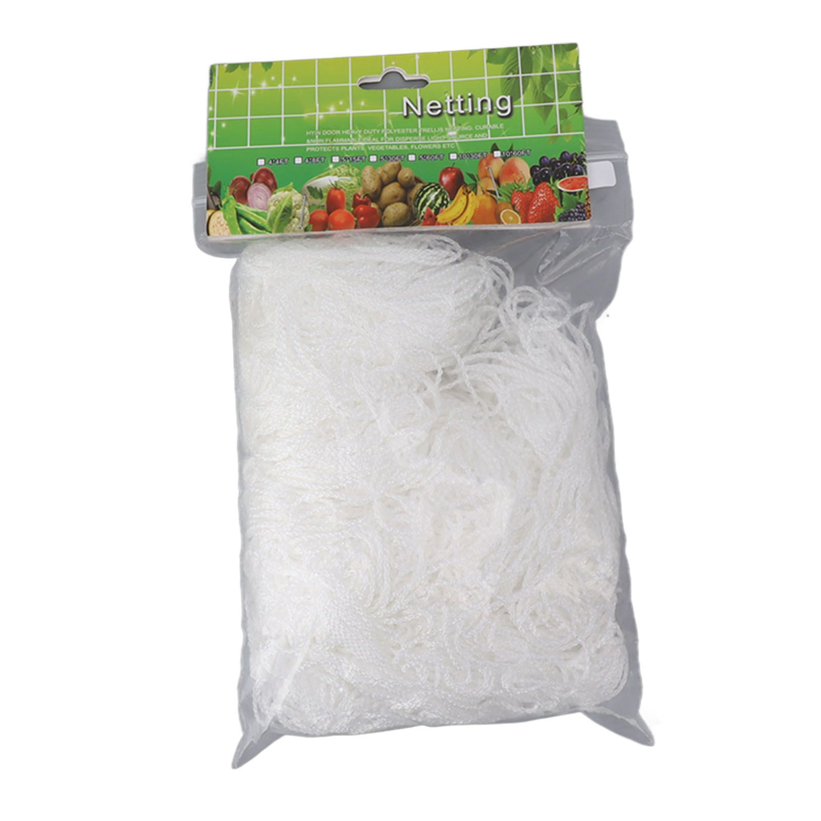 White Garden Plant Trellis Polyester Netting Fruits Vegetables Plants Trellis Net Multi Layer Climbing Plants Trellis Net for Home Yard Farm 5 × 30FT