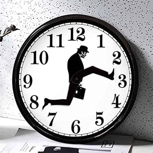 Ministry of Silly Walks Watch Time Clocks for Employees Small Business Creative Wall Clock Clock, Ministry (Black) — image 3
