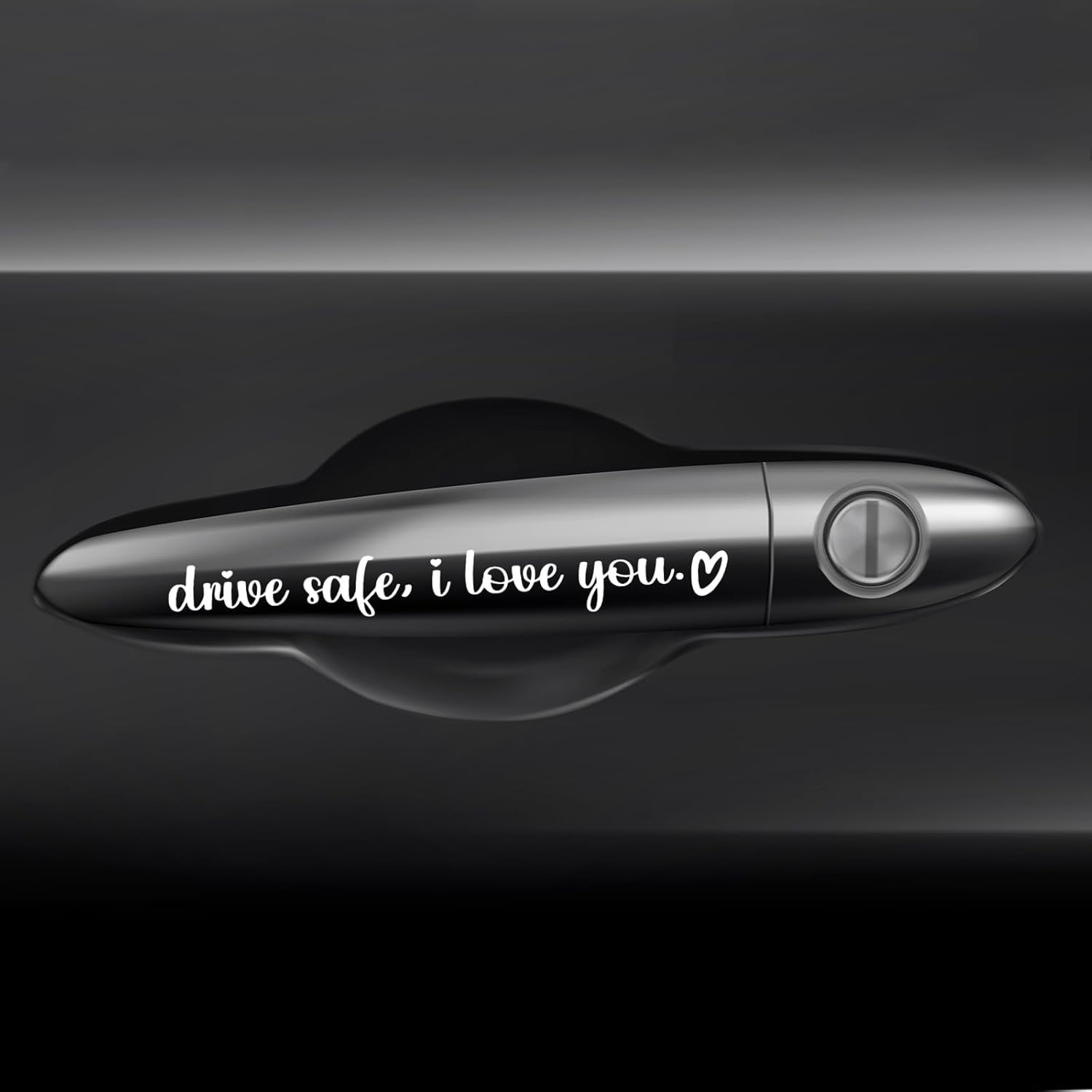 5 Pcs Drive Safe I Love You Sticker, White I Love You Drive Safe Mirror Stickers for Rearview Mirror & Windshield, Reusable Funny Car Decals for Couples & — image 5