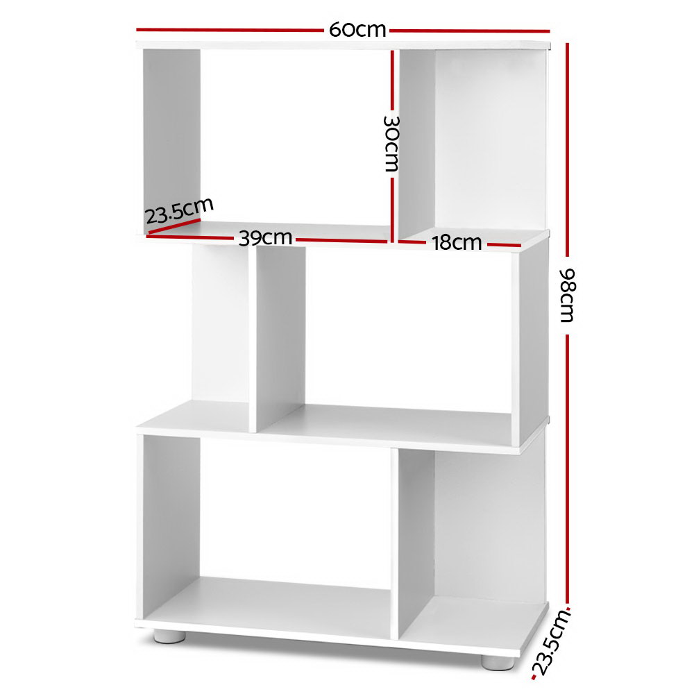 Artiss Bookshelf 3 Tiers - NINA White β image 4