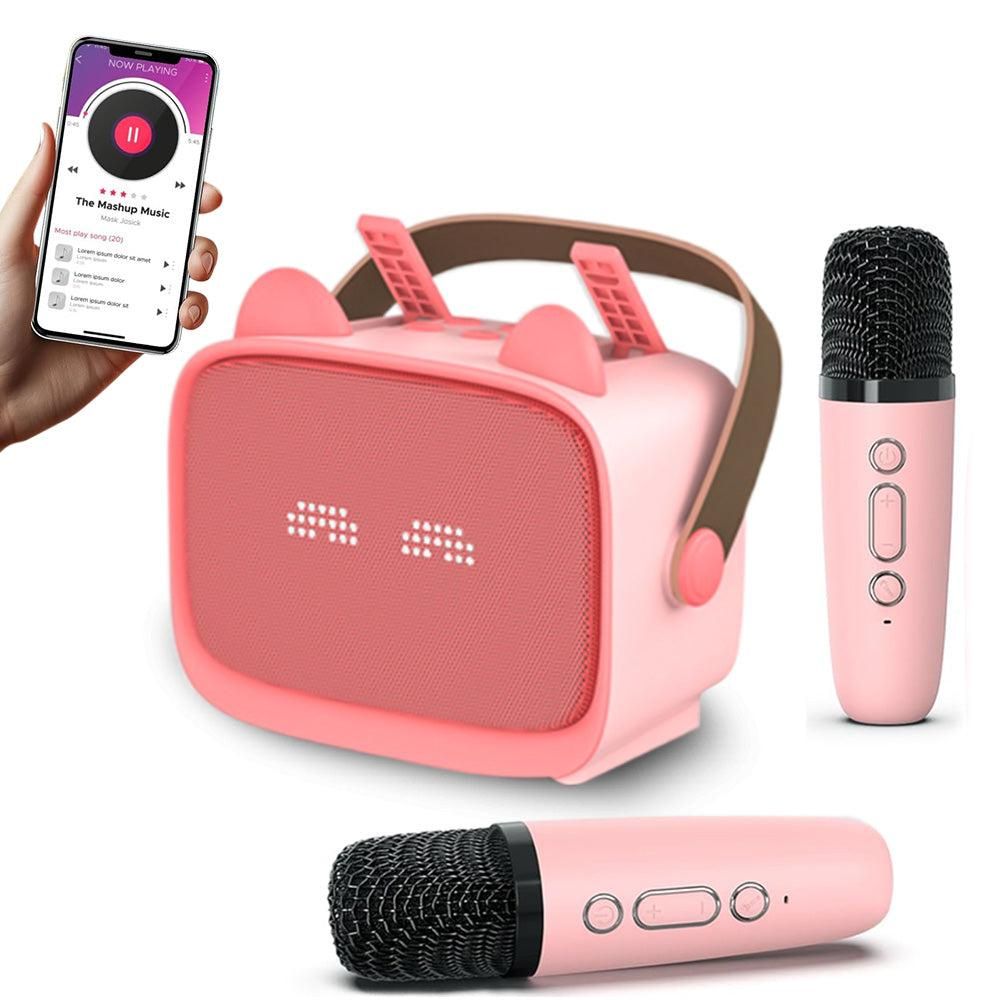 Mini Karaoke Machine - Portable MP3 Player with 2 Wireless Mics Toys & Gifts Purple โ image 6