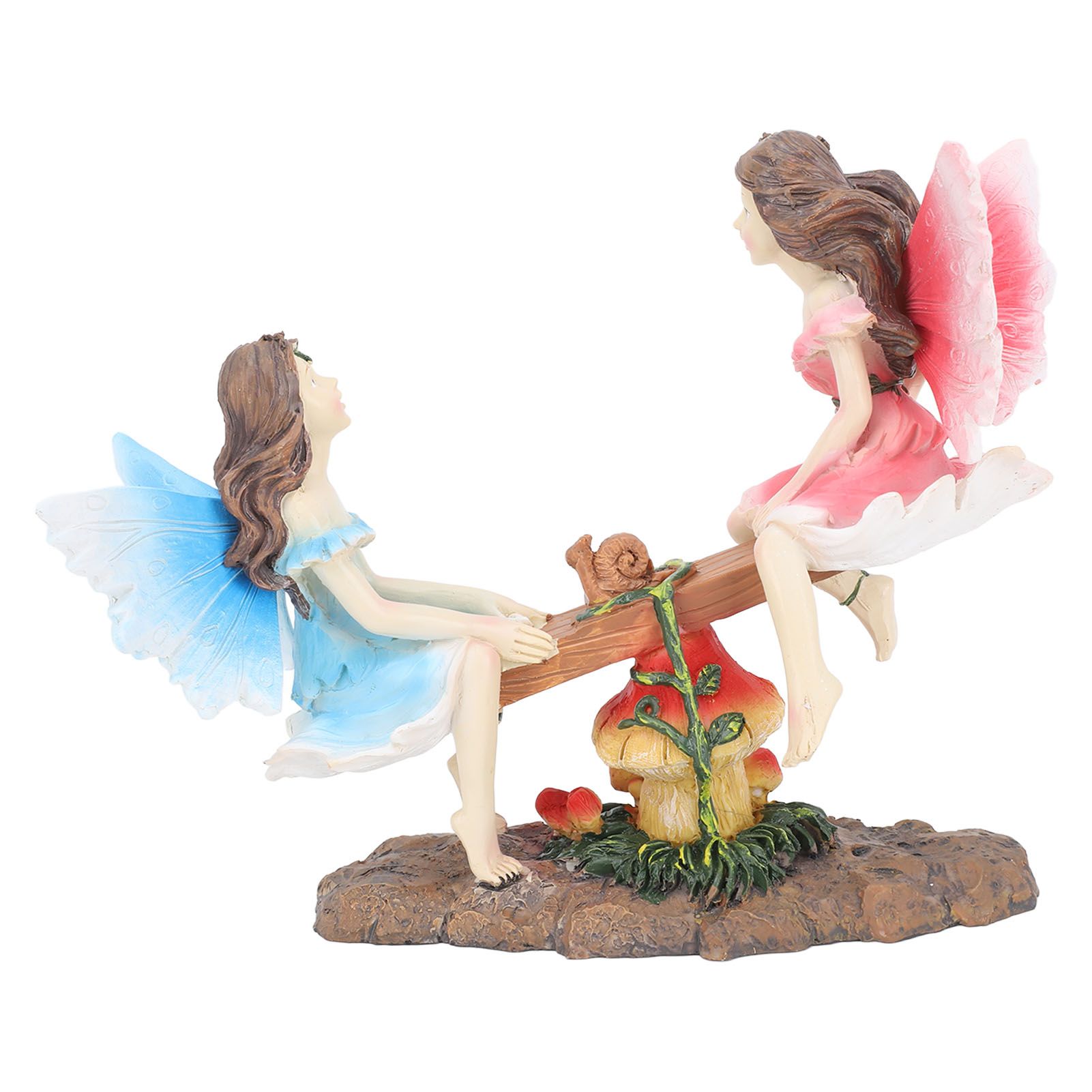 Fairy Statue Ornament Seesaw Figure Resin Realistic Figurine Decoration for Garden Home Living Room Office — image 6