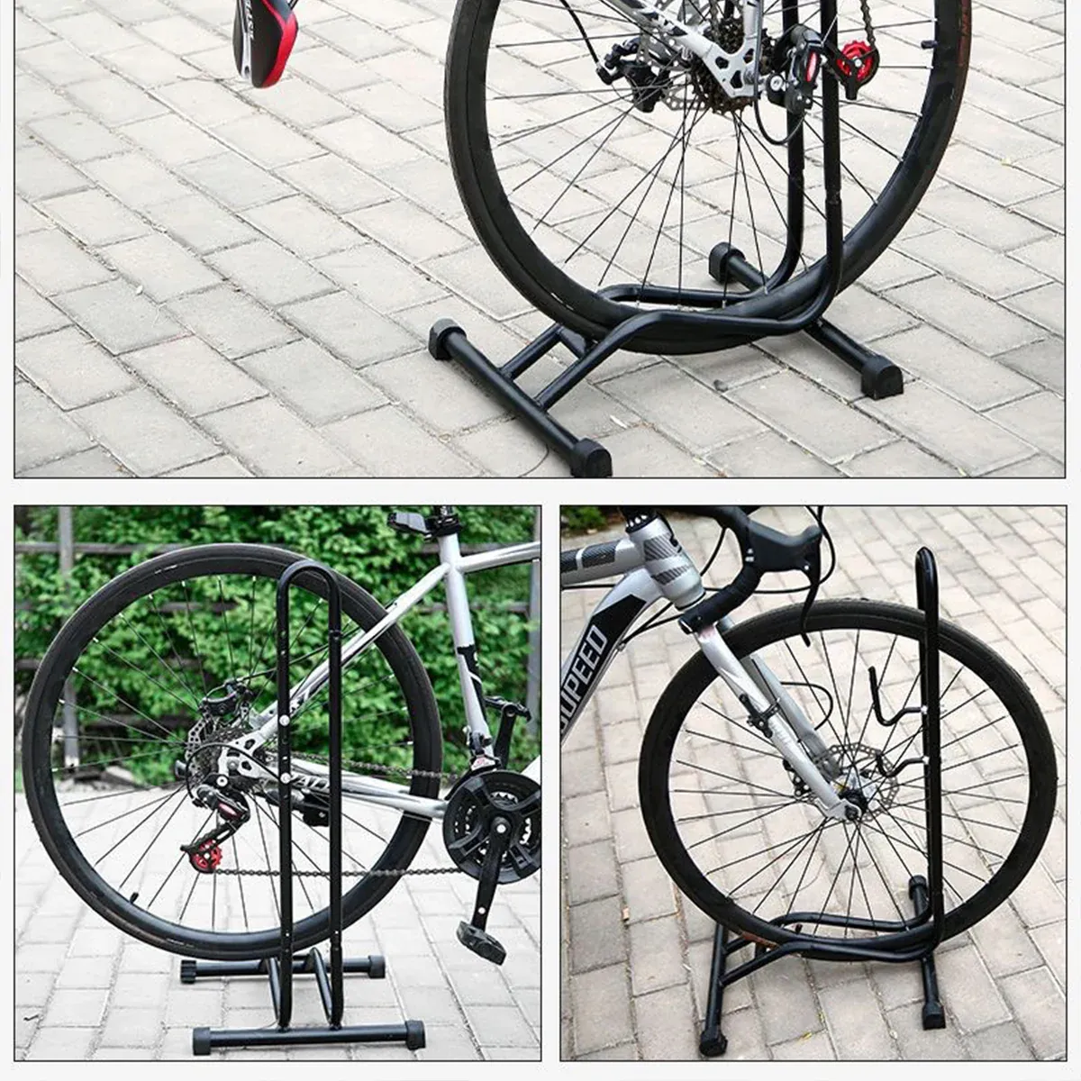Adjustable Bicycle Parking Stand Plug-in Bike Rack for Mountain Road Bikes β image 6