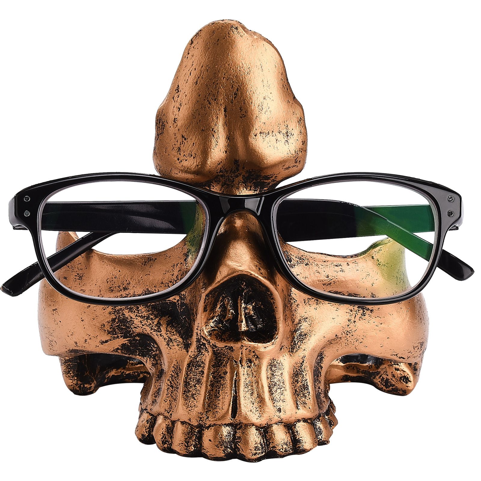 Skull Glasses Holder Sturdy Resin Rich Details Vivic Colors Skull Glasses Stand โ image 3