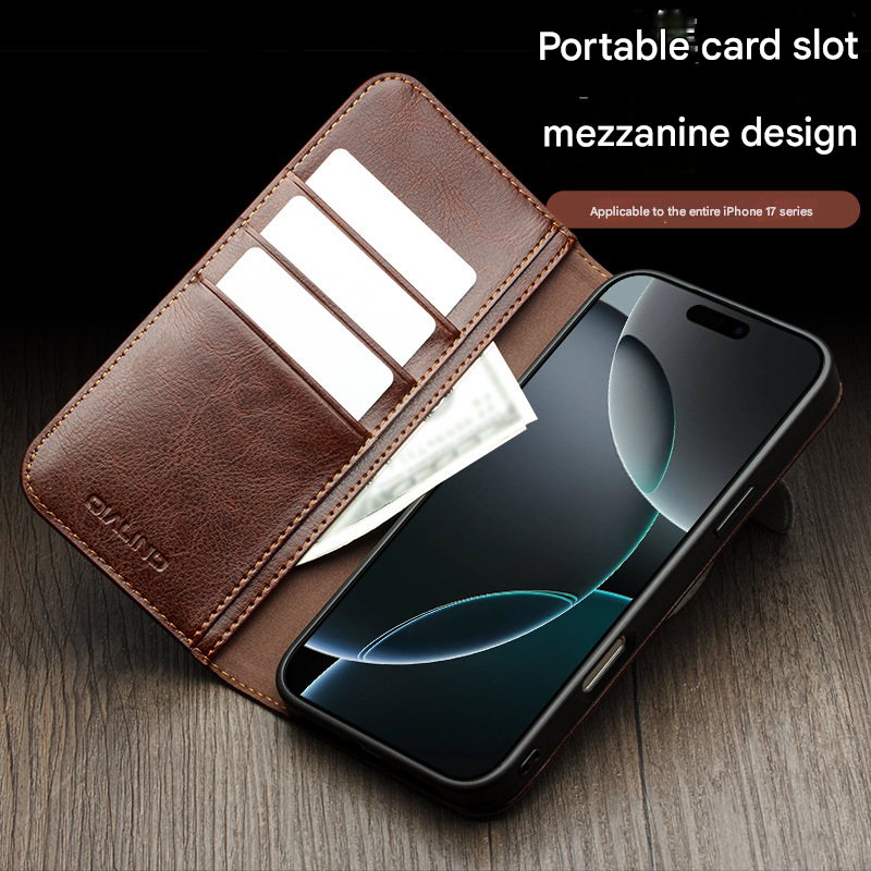 For iPhone 17 Horizontal Flip Leather Case with Holder & Card Slots & Wallet โ image 2