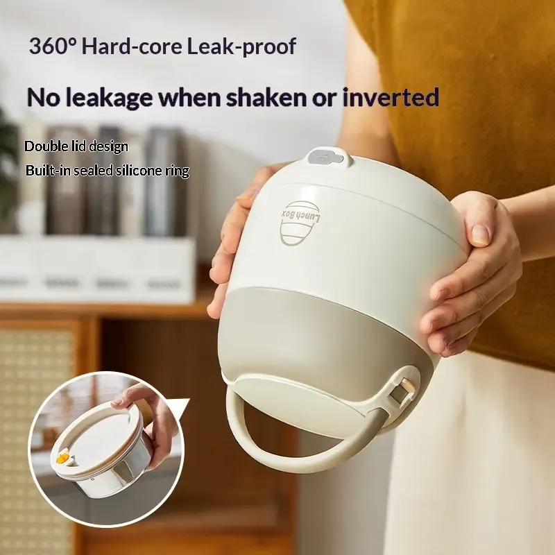 Portable Electric Lunch Box – 65°C Constant Rapid Heating, 304 Stainless Steel Removable Inner Container, 360° Leak-Proof with Handle — image 6