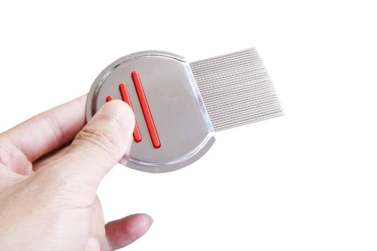 Stainless Steel Pet Flea Comb Fine Tooth Grooming Tool for Dogs Cats - Red โ image 3