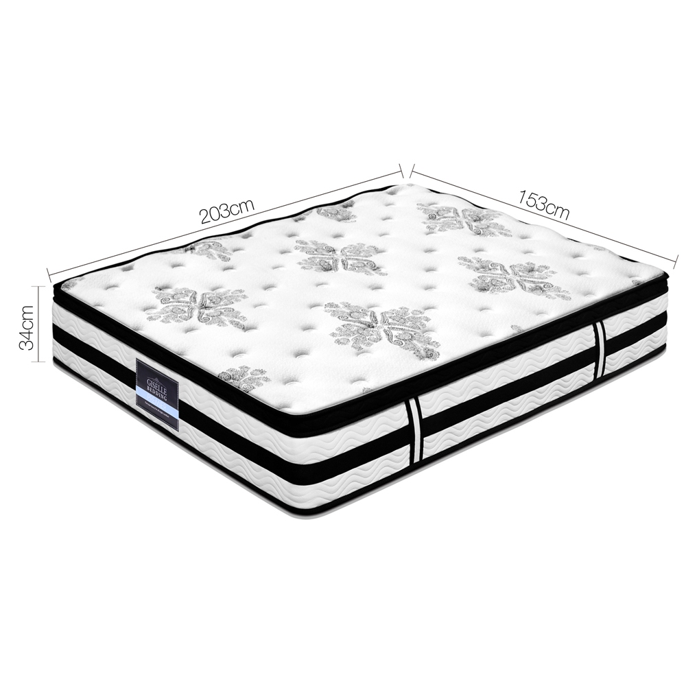 Giselle Bedding 34cm Mattress Euro Top Pocket Spring Queen — image 3