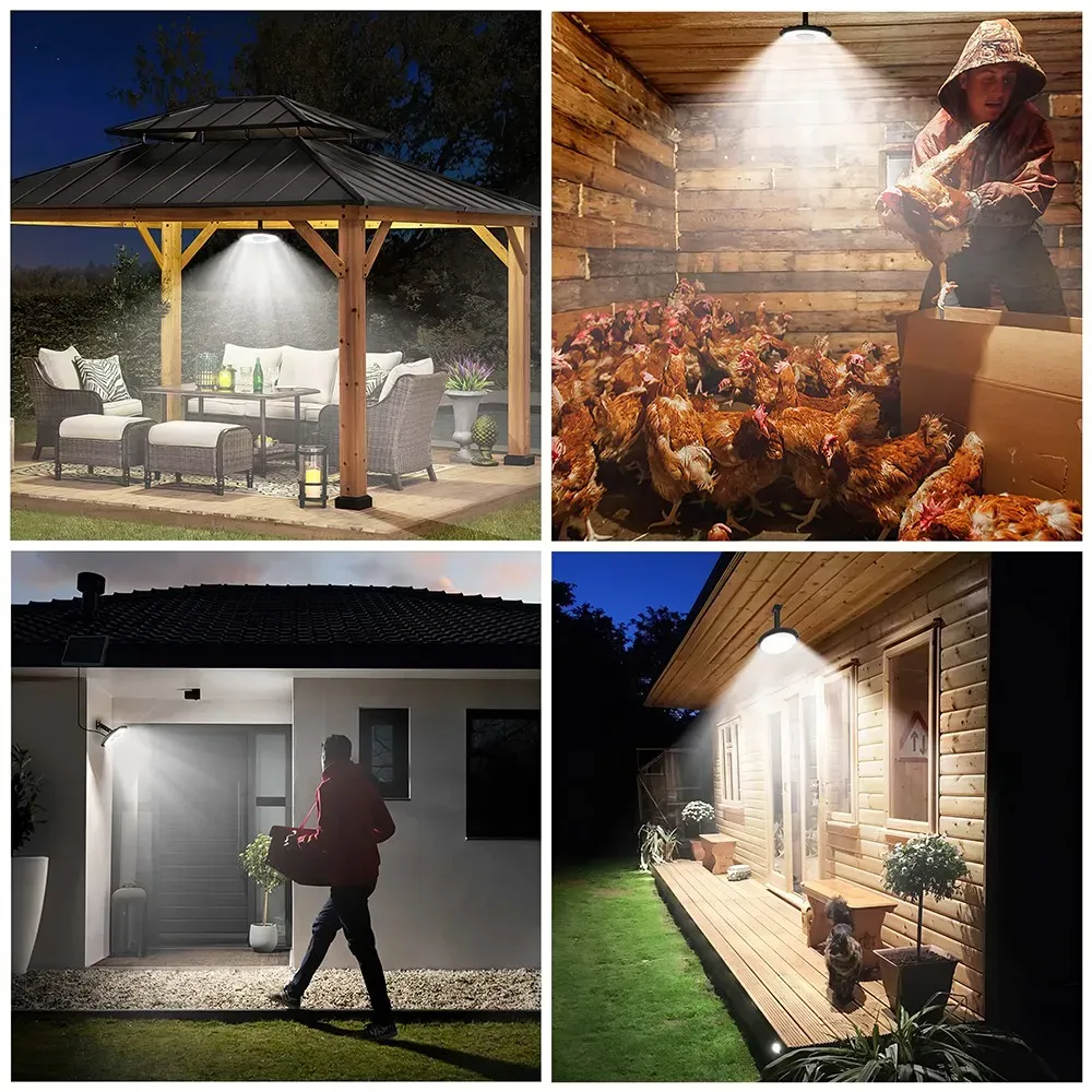 3000LM Black Solar Sensor LED Lights with Dual Head for Outdoor Use — image 3