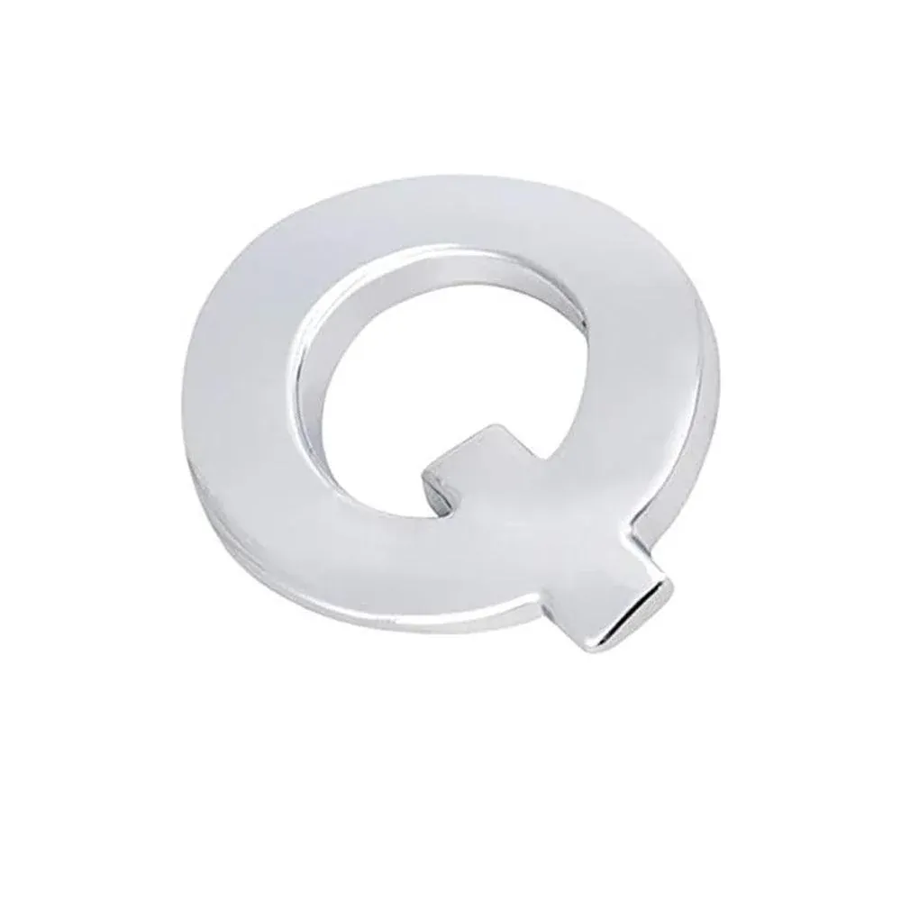 A-Z Alphabet Letters Car Sticker Self Adhesive Auto Badge Emblem 3D Chrome Good - Q