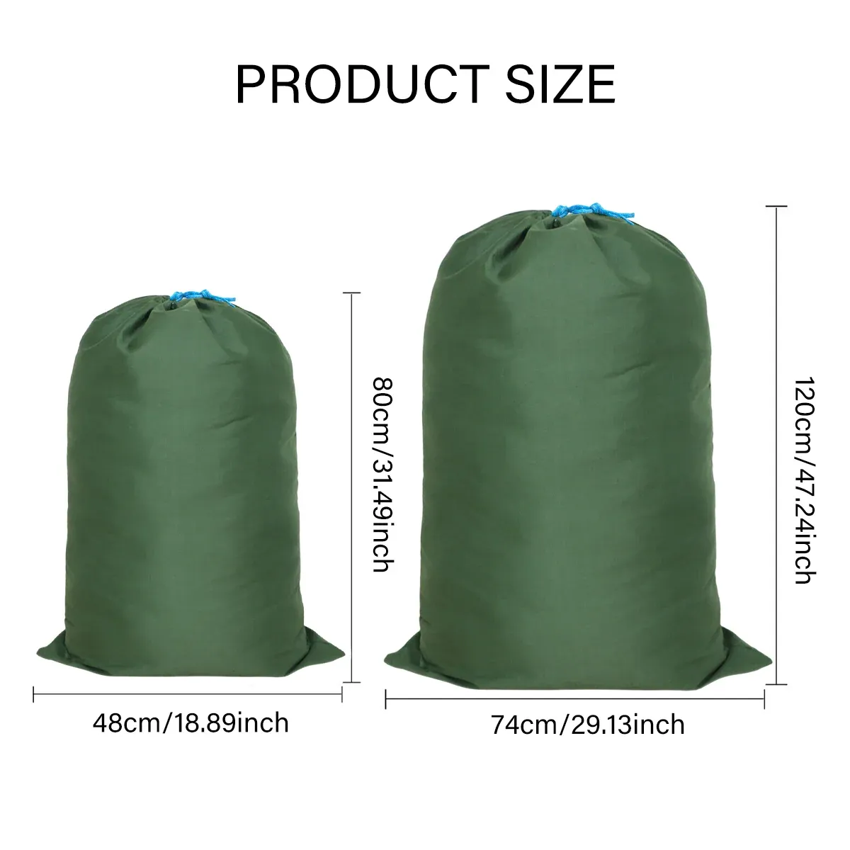 Canvas Drawstring Large Bag Pouch Clothes Craft Storage Laundry - White-74X120cm โ image 6