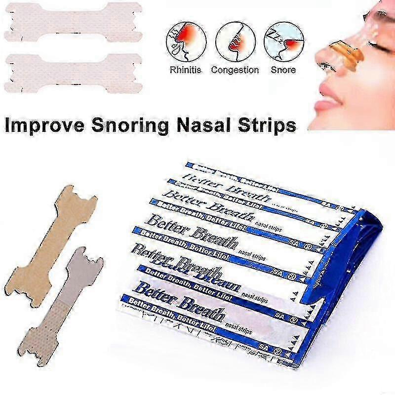50pcs Nasal Strips Anti Snoring Improve Breath Stickers Nose Ventilation Pads Stop Snoring — image 2