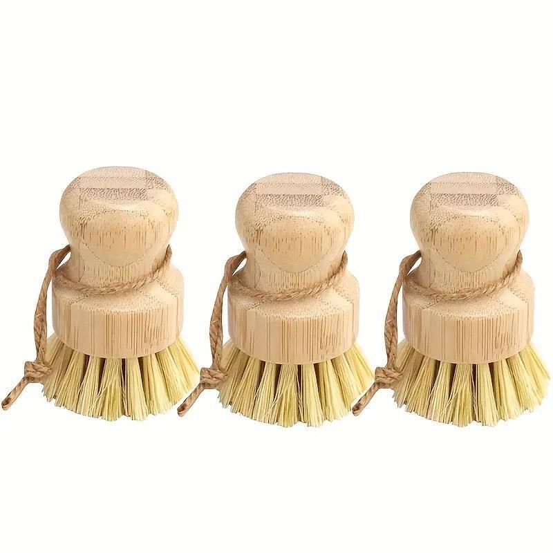 3pcs Dishwashing Brush Set Short Handle Pot Brush for Kitchen Cleaning Scrubbing โ image 2