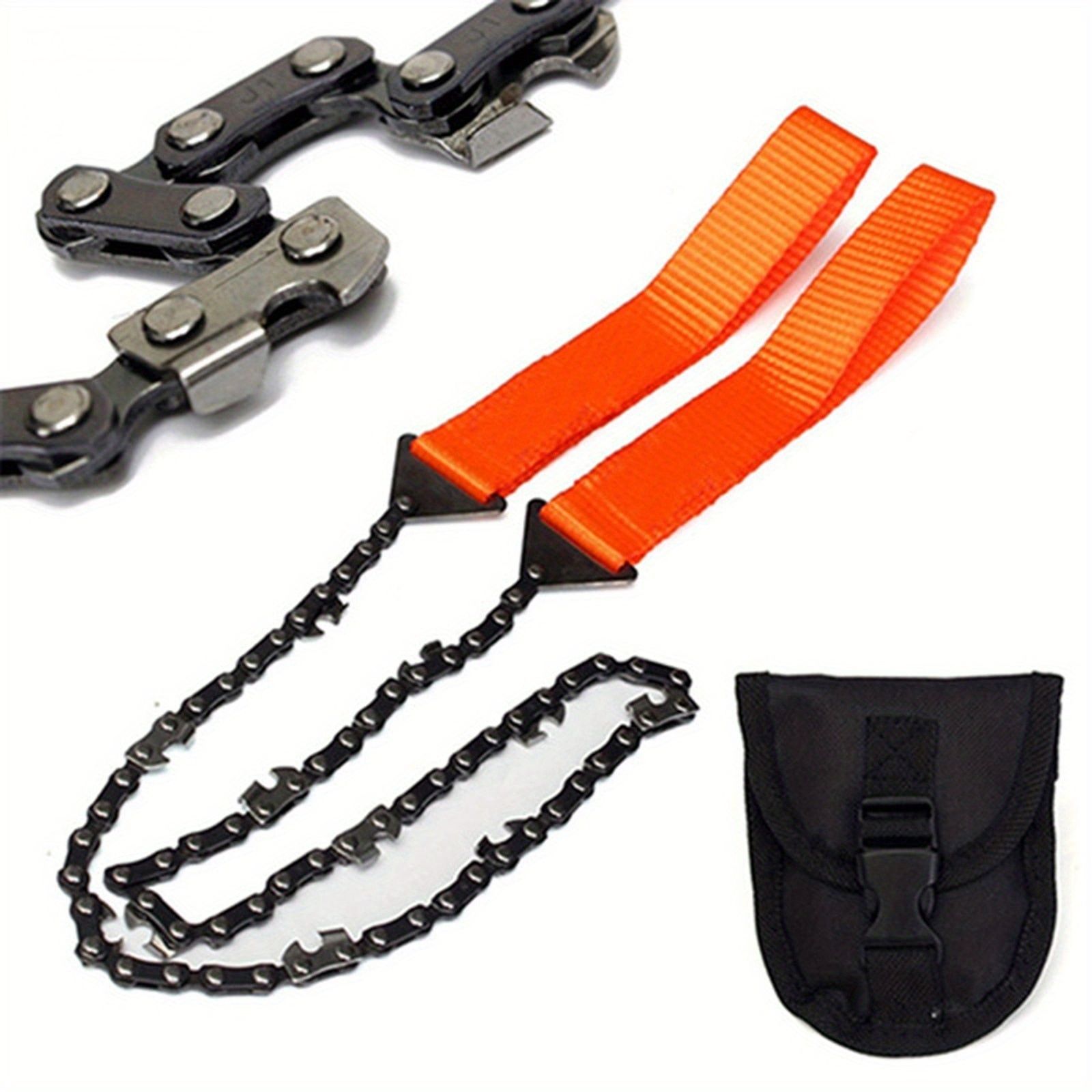 1pc Survival Equipment - 65 Manganese Steel Pocket Saw - Outdoor Survival Hand Pull Saw - Manual Hand Steel Rope Chain Saw - Emergency Kit - No Electricity — image 2