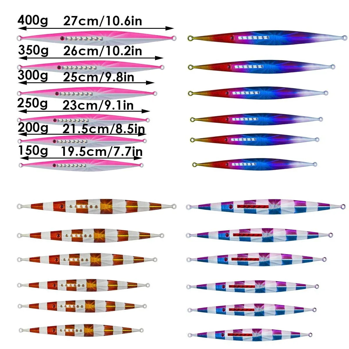 Glow in the Dark Fishing Lure Bionic Jigging Bait 150-400g Deep Sea Tackle - Dazzling colour-400g โ image 4