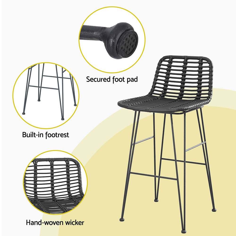 Gardeon Outdoor Bar Set Patio Furniture Dining Chairs Table and Chairs Wicker — image 5