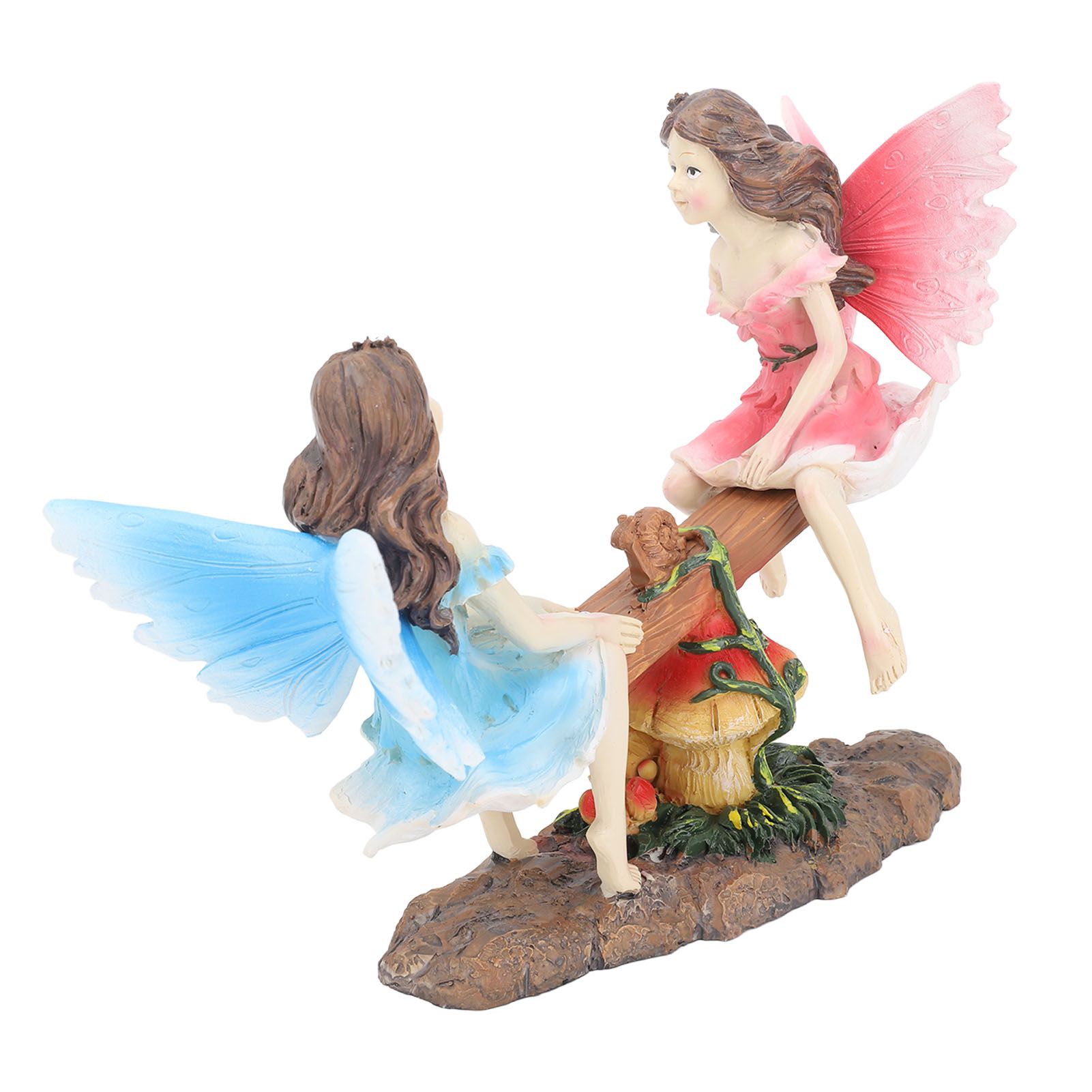 Fairy Statue Ornament Seesaw Figure Resin Realistic Figurine Decoration for Garden Home Living Room Office — image 2
