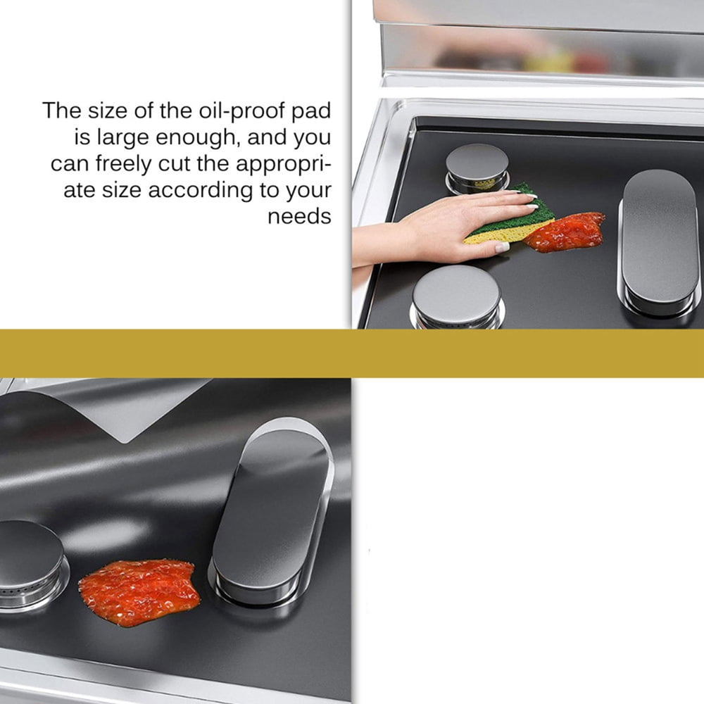 1PCS Stove Protector Cover Liner for 5 Burners Gas Stove Protector Kitchen Accessories Mat Stove Top Cover Gas Stove Cover 41.5*62cm S โ image 2