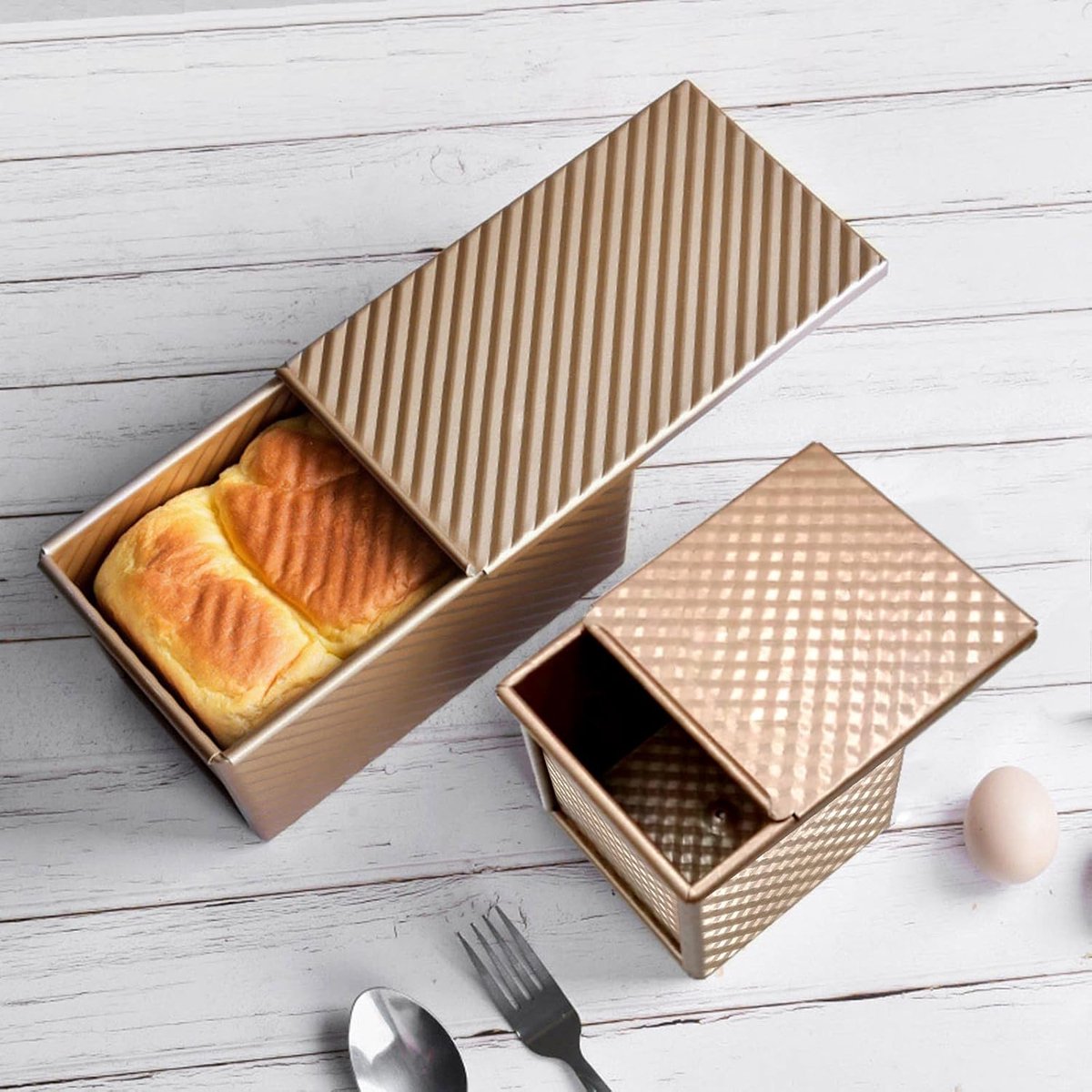 rectangular Cake tin - Bread tin with lid - Non-stick Bread Toast Box - Baking Cake tin - baking tin for toast cake - baking tin - bread box - sandwich tin — image 3