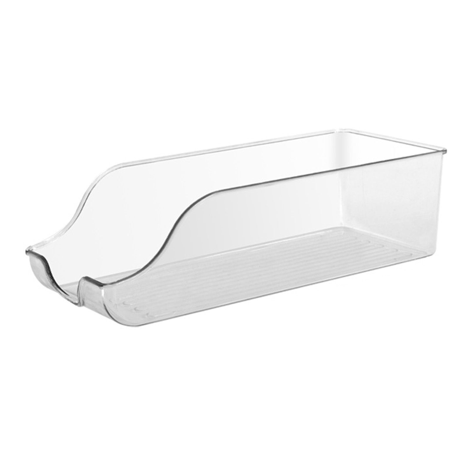Clear Plastic Storage Bin Refrigerator Organizer Bin Household Double Ear Transparent Storage Box PET Desktop Basket โ image 4