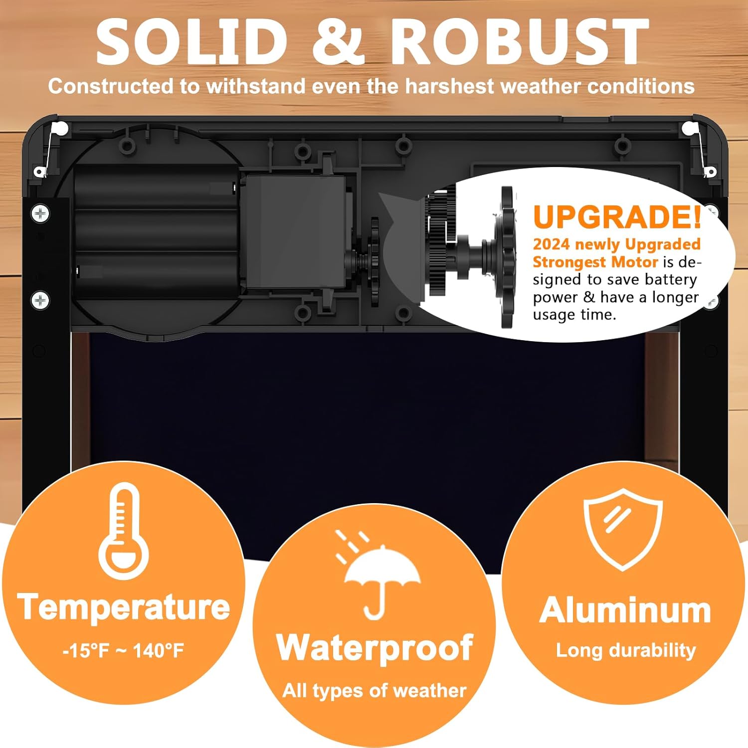 CARLA HOME Automatic Chicken Coop Door Opener with Timer Control, Anti-Pinch Protection, LCD Display & Battery Powered for Backyard Chickens — image 5