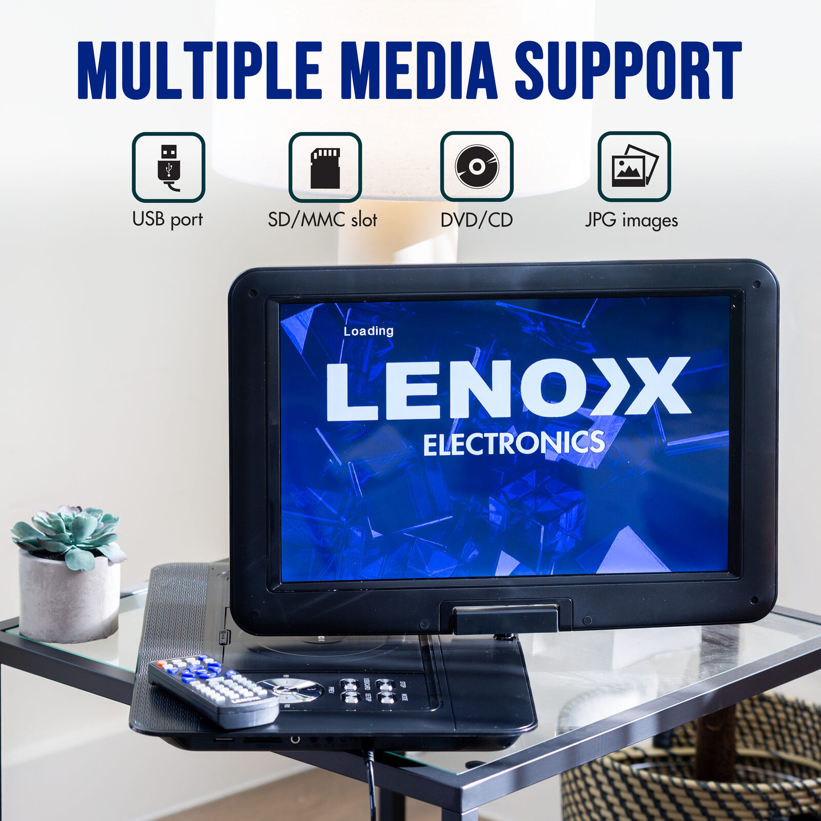 15.4" Swivel Portable DVD Player & Screen, Rechargeable Entertainment — image 4