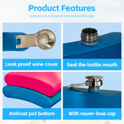 175ml Stainless Steel Hip Flask w Funny Quotes-Green โ image 4