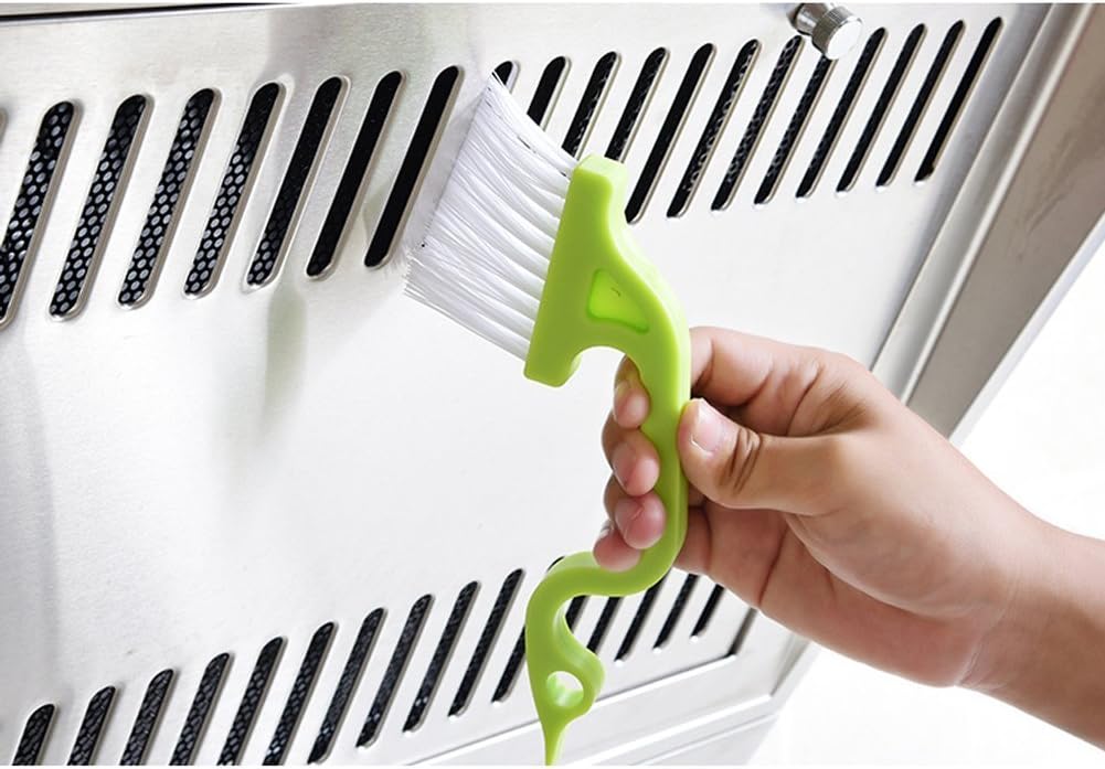 2pcs Hand-held Groove Gap Cleaning Tools Door Window Track Kitchen Cleaning Brushes(Green) — image 5
