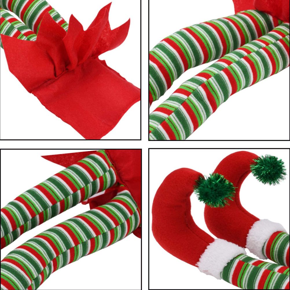 Christmas Santa Elf Legs Plush Stuffed Feet with Shoes Christmas Tree Decorative Ornament Christmas Decoration โ image 4