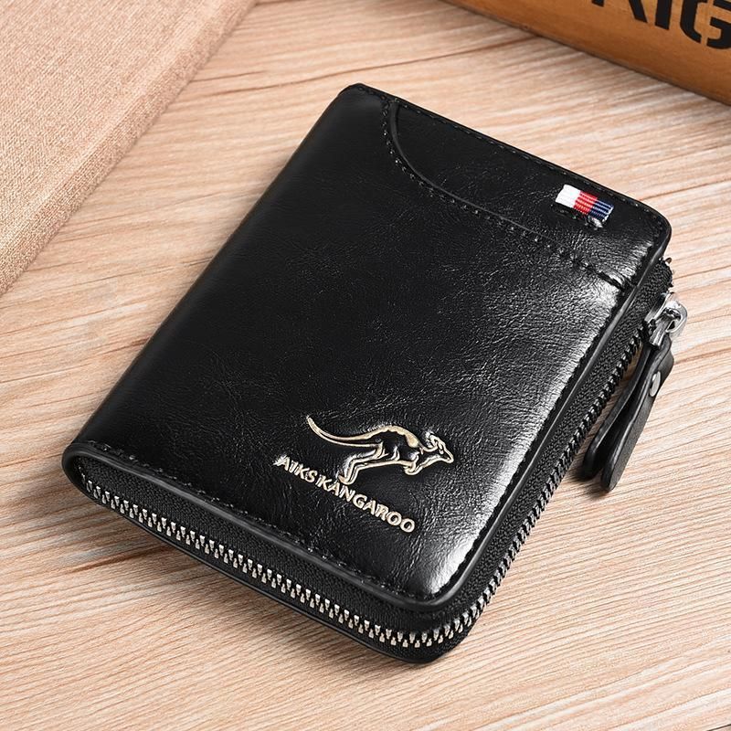 Men'S Rfid Blocking Leather Short Wallet Credit Id Card Cash Holder Purse — image 5