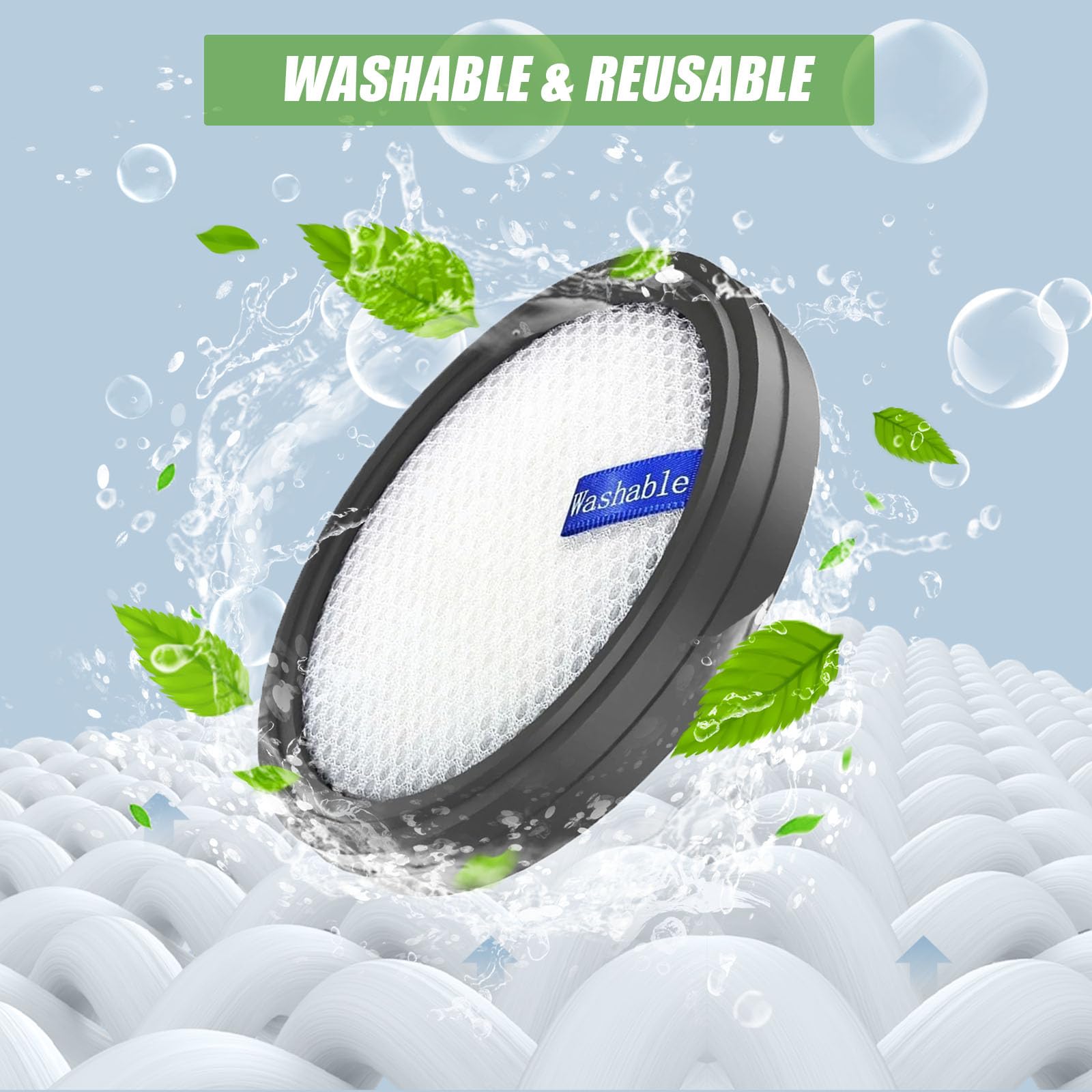 Replacement Filter for PrettyCare W200/W300/W400/P1/P2 Vacuum Cleaner, Washable — image 5