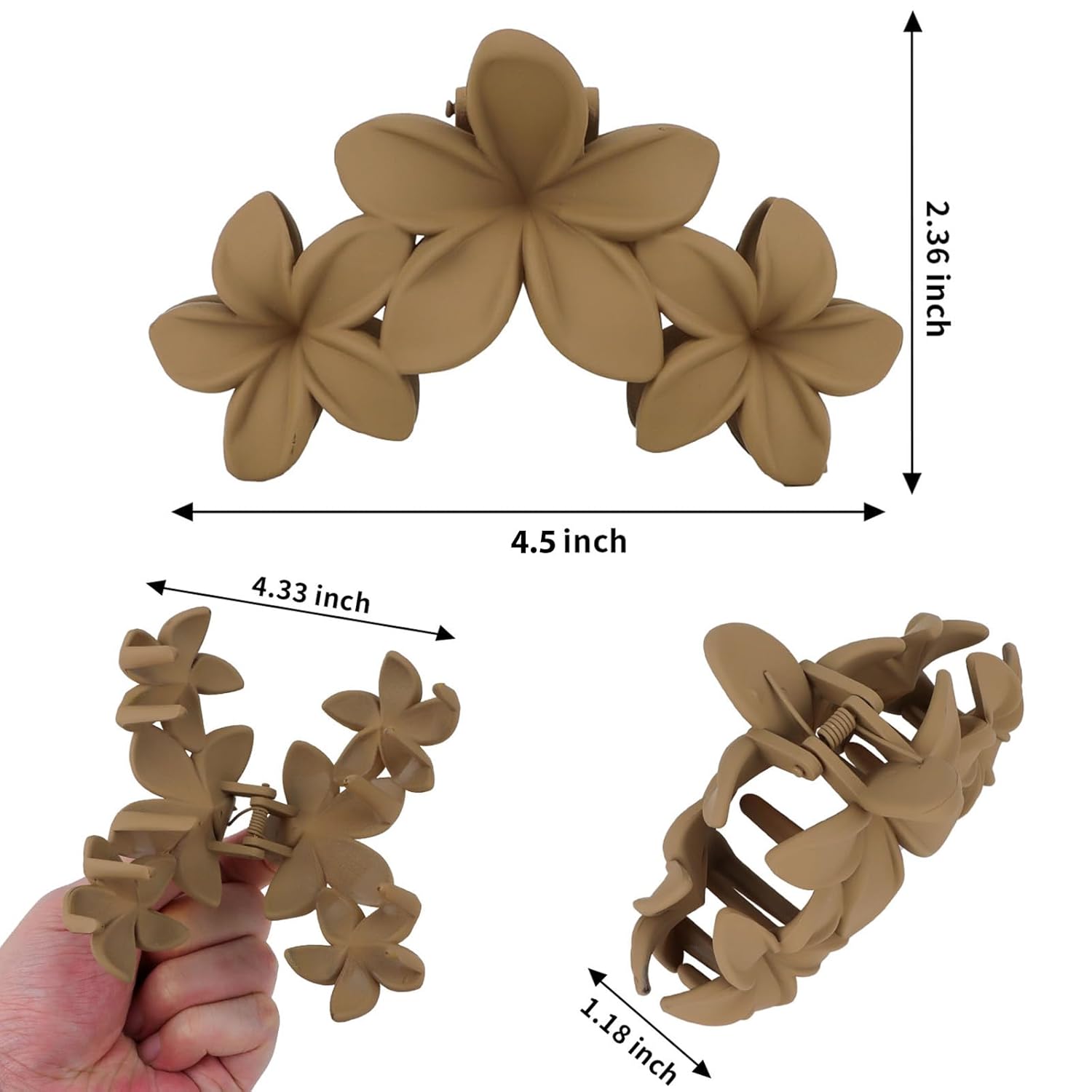 4 Pack Large Hair Clips 11.5cm Anti-Slip Strong Grip Hair Accessories for Women — image 2